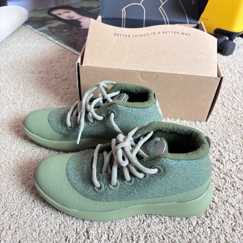 Allbirds Women Wool Runner-up Mizzle Plus W6 Calm Cargo Waterproof High Top  NIB